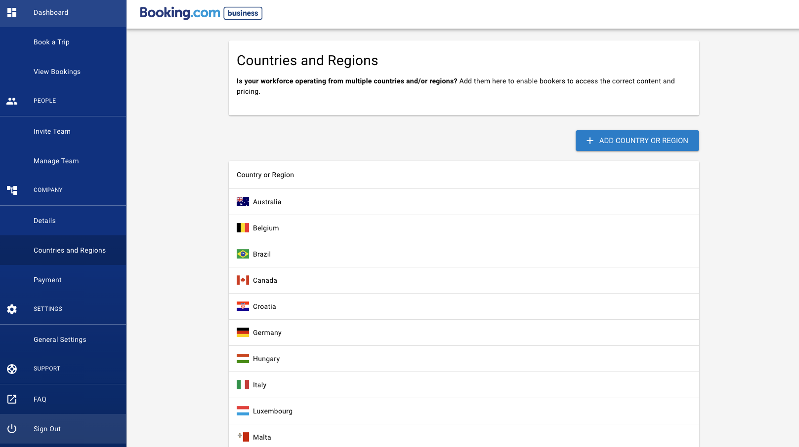 Select Your Country/Region